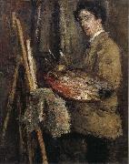 James Ensor Self-Portrait at the Easel France oil painting artist